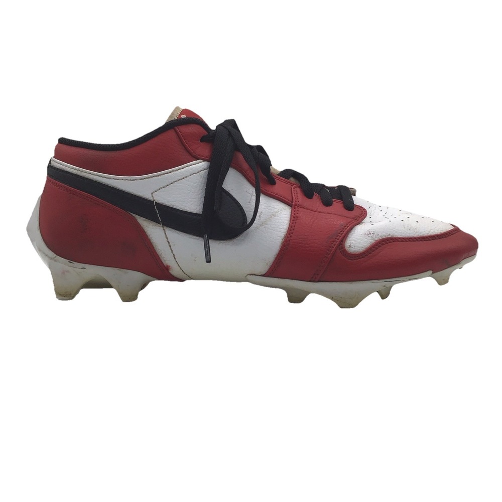 Nike Jordan Football Cleats Red White Black Men's Size 13 Chicago FJ6245